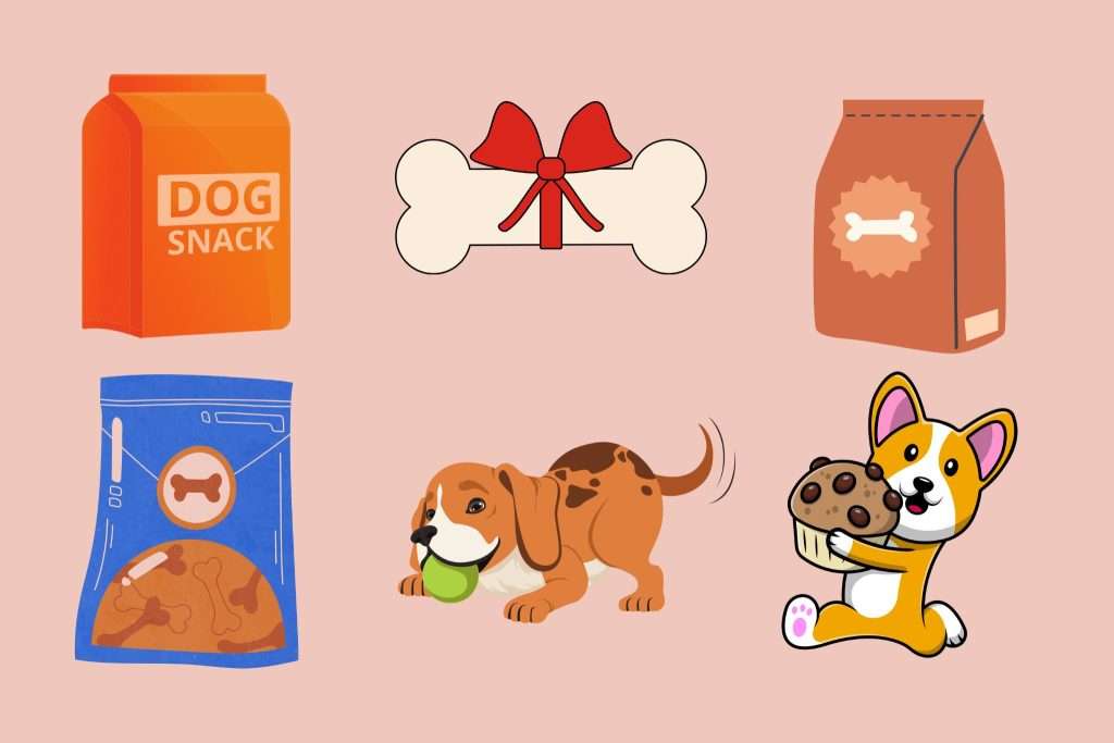 Image of different types of treats for dogs